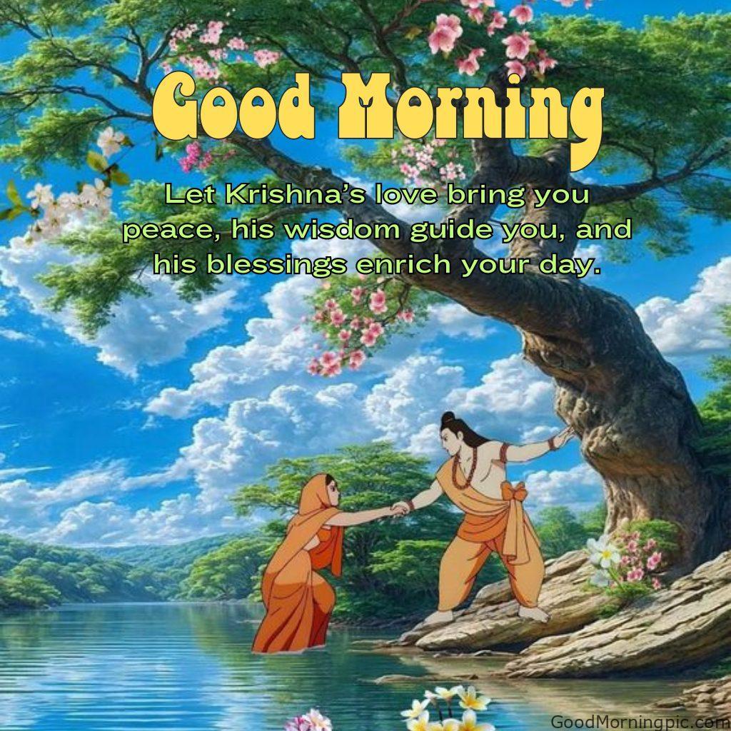 124+ Krishna Good Morning Images to Download and Share Daily 113 Divine Good Morning Quotes with Krishna 10 Krishna Good Morning Images