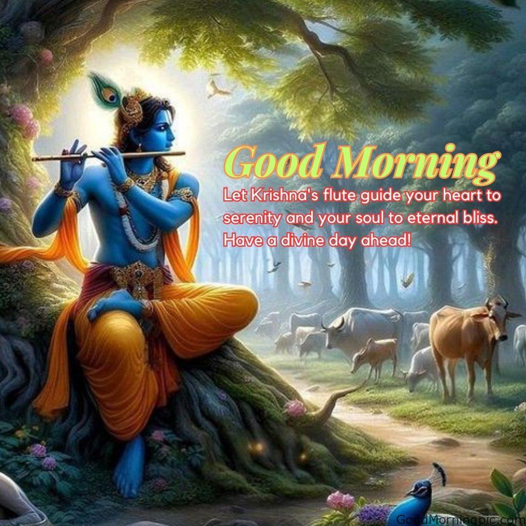 124+ Krishna Good Morning Images to Download and Share Daily 106 Divine Good Morning Quotes with Krishna 3 Krishna Good Morning Images