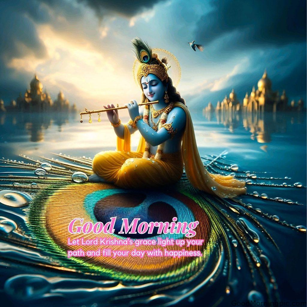 124+ Krishna Good Morning Images to Download and Share Daily 108 Divine Good Morning Quotes with Krishna 5 Krishna Good Morning Images