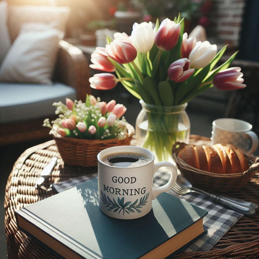 Beautiful Good Morning Coffee Images & Quotes for a Perfect Start 94 Good Morning Coffee and Flowers