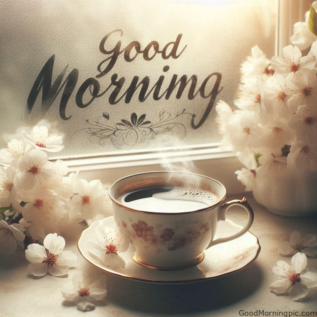 Beautiful Good Morning Coffee Images & Quotes for a Perfect Start 87 Good Morning Coffee and Flowers