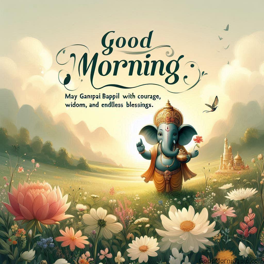 Good Morning Ganpati Bappa Status