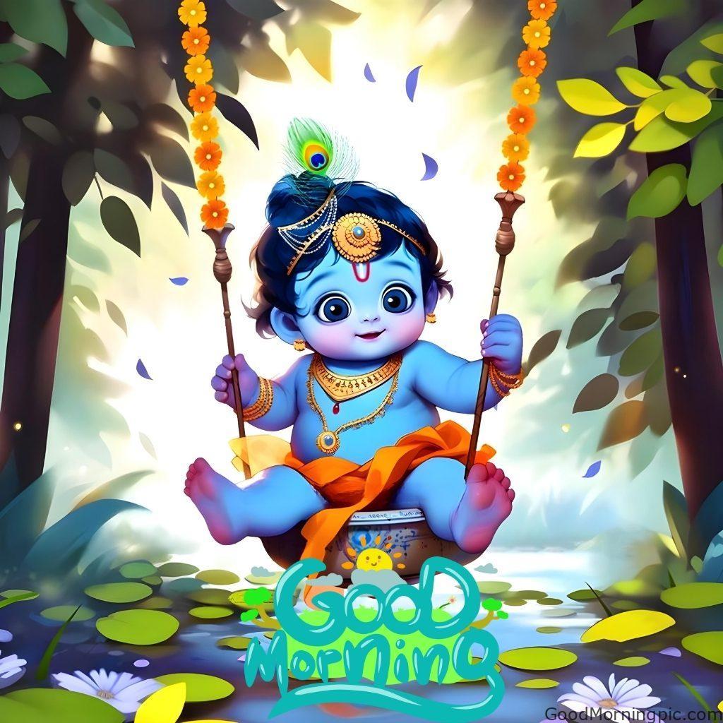 124+ Krishna Good Morning Images to Download and Share Daily 36 Good Morning Krishna Photos 5 Krishna Good Morning Images