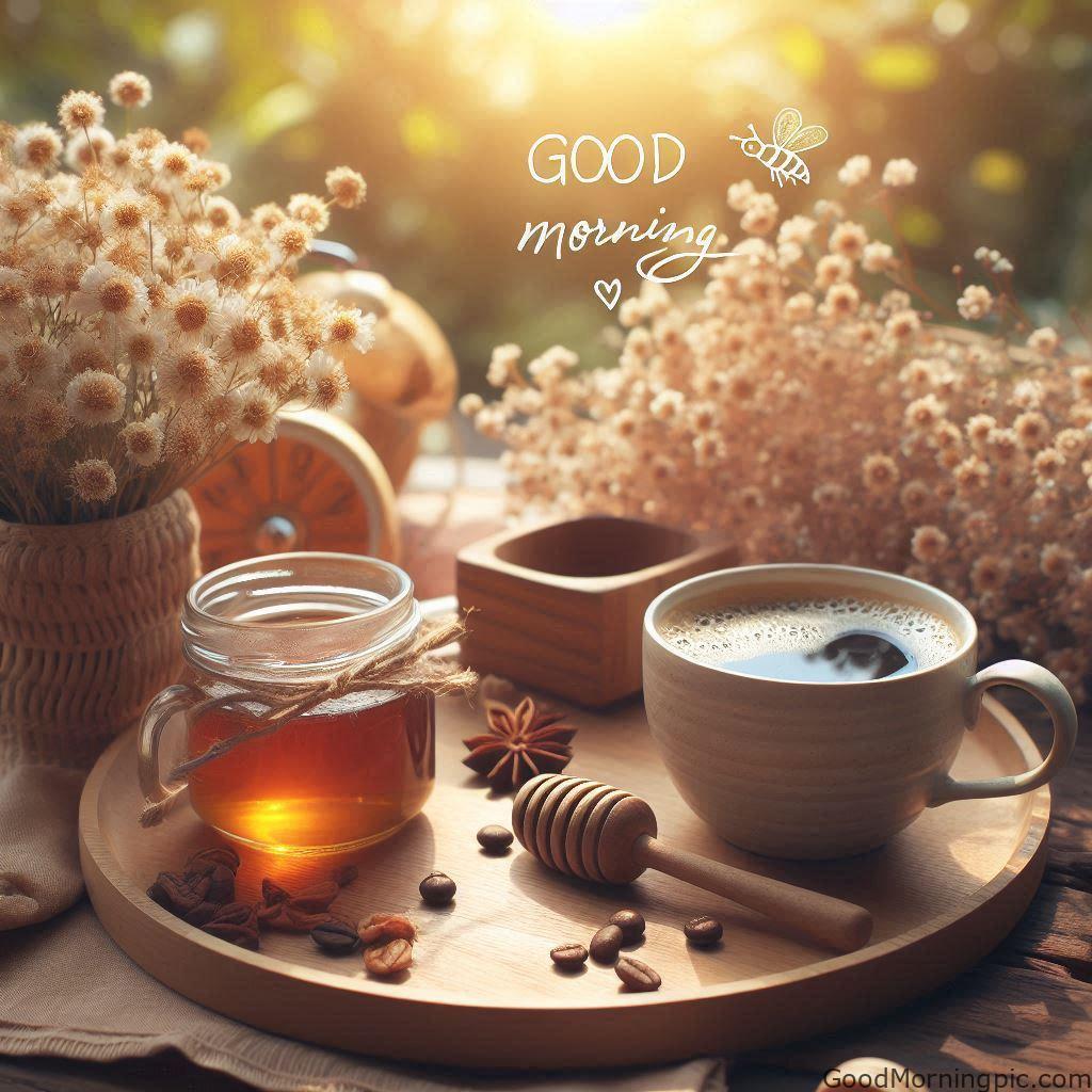 Beautiful Good Morning Coffee Images & Quotes for a Perfect Start 67 Good morning with coffee and sunshine 2 Good Morning Coffee Images