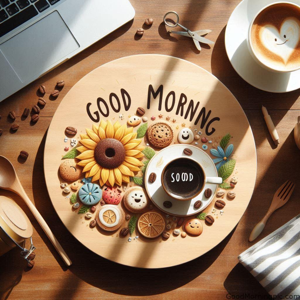 Beautiful Good Morning Coffee Images & Quotes for a Perfect Start 69 Good morning with coffee and sunshine 4 Good Morning Coffee Images