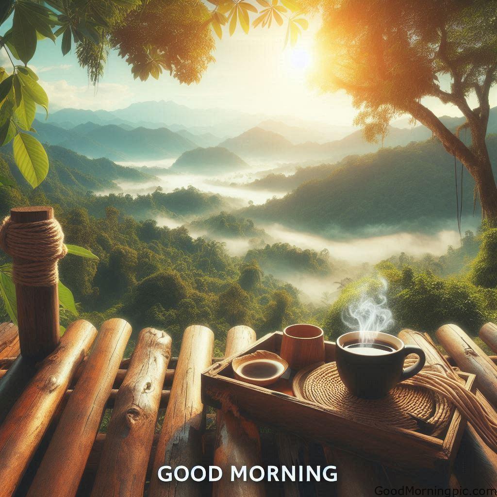 Beautiful Good Morning Coffee Images & Quotes for a Perfect Start 71 Good morning with coffee and sunshine 8 Good Morning Coffee Images