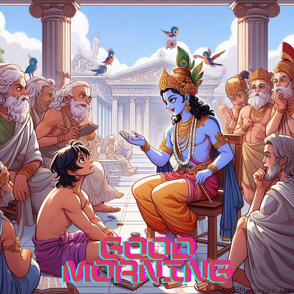 124+ Krishna Good Morning Images to Download and Share Daily 31 Krishna Bhakti Good Morning Photos 10 Krishna Good Morning Images