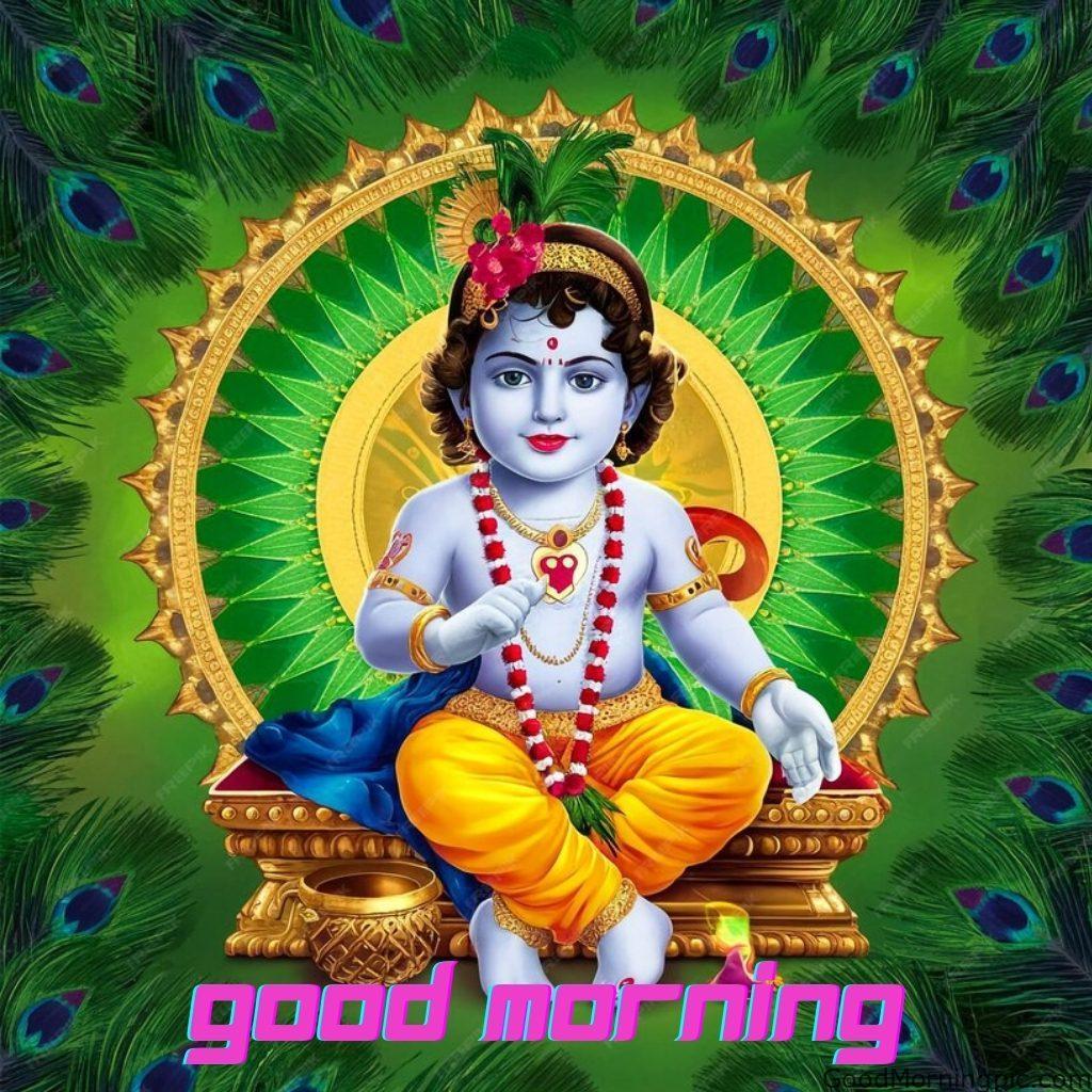 124+ Krishna Good Morning Images to Download and Share Daily 24 Krishna Bhakti Good Morning Photos 3 Krishna Good Morning Images
