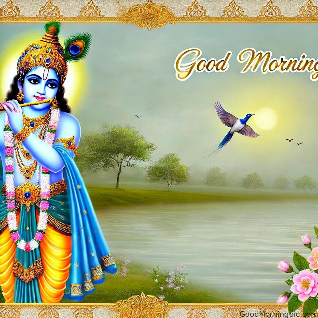 124+ Krishna Good Morning Images to Download and Share Daily 52 Krishna flute good morning images 11 Krishna Good Morning Images