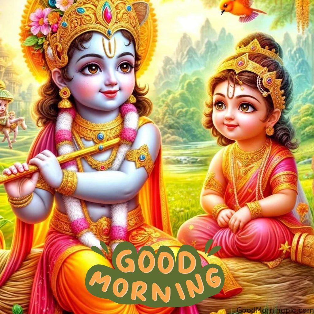 124+ Krishna Good Morning Images to Download and Share Daily 14 Radha Krishna Good Morning Pictures 3 Krishna Good Morning Images