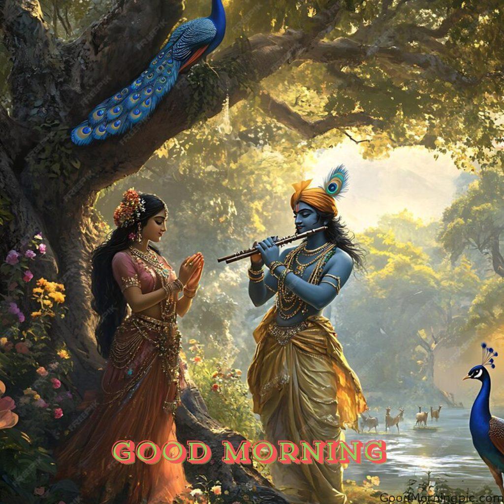 124+ Krishna Good Morning Images to Download and Share Daily 56 Radhe Krishna Morning Blessings 3 Krishna Good Morning Images