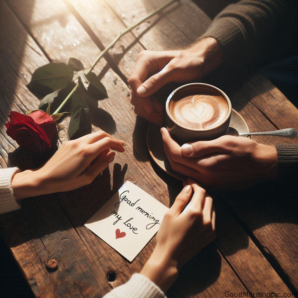 Beautiful Good Morning Coffee Images & Quotes for a Perfect Start 13 Romantic Good Morning Coffee Pic 1 Good Morning Coffee Images