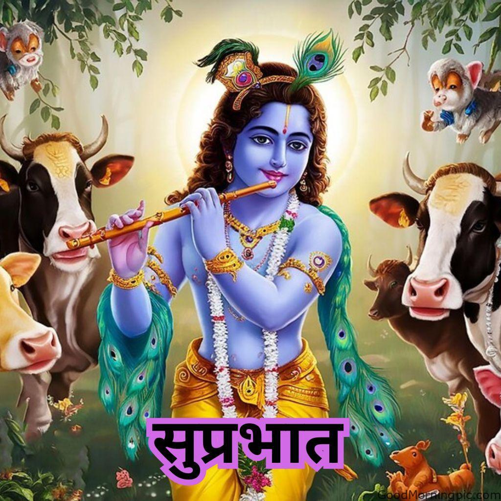124+ Krishna Good Morning Images to Download and Share Daily 78 Shri Krishna Good Morning Wishes in Hindi 6 Krishna Good Morning Images