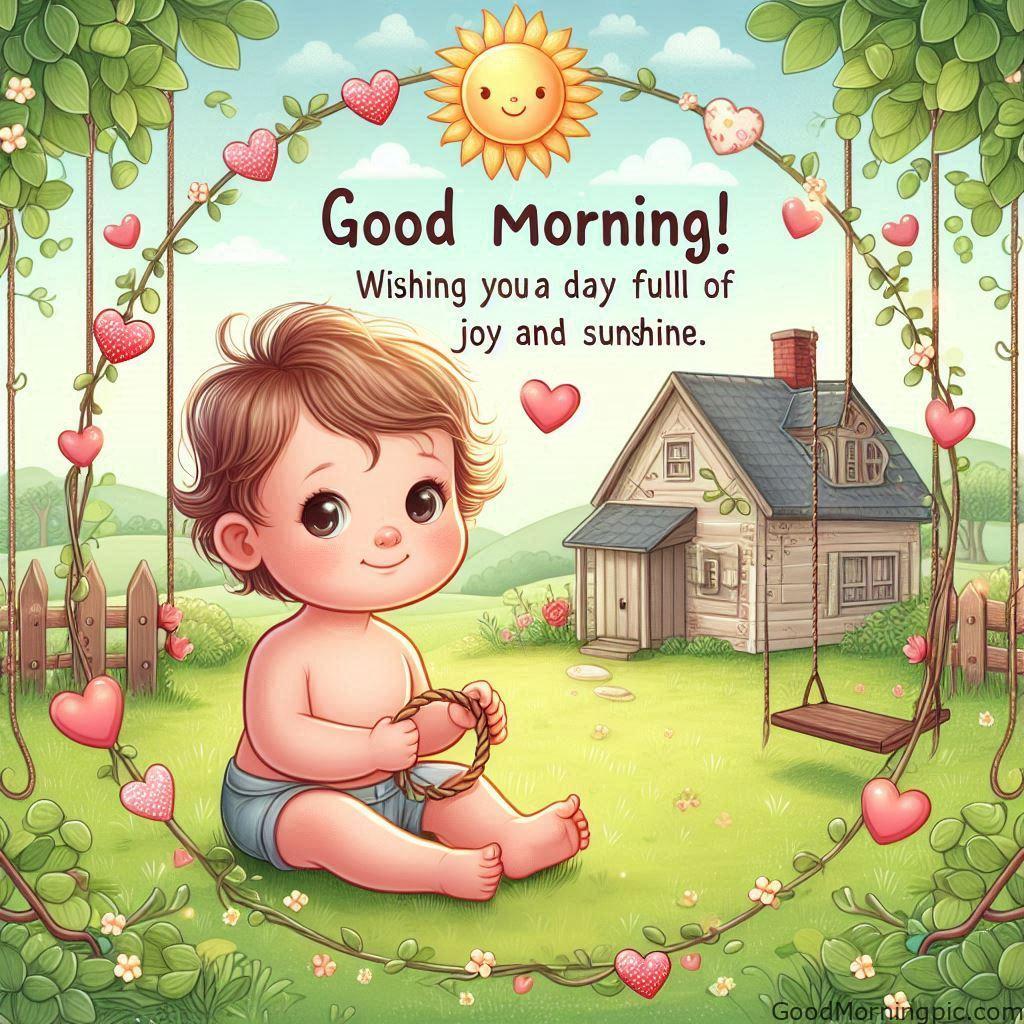 Good Morning Cute Baby Pics | Start Your Day with Adorable Smiles 84 Sweet Baby Morning Wishes Images 7 Good Morning