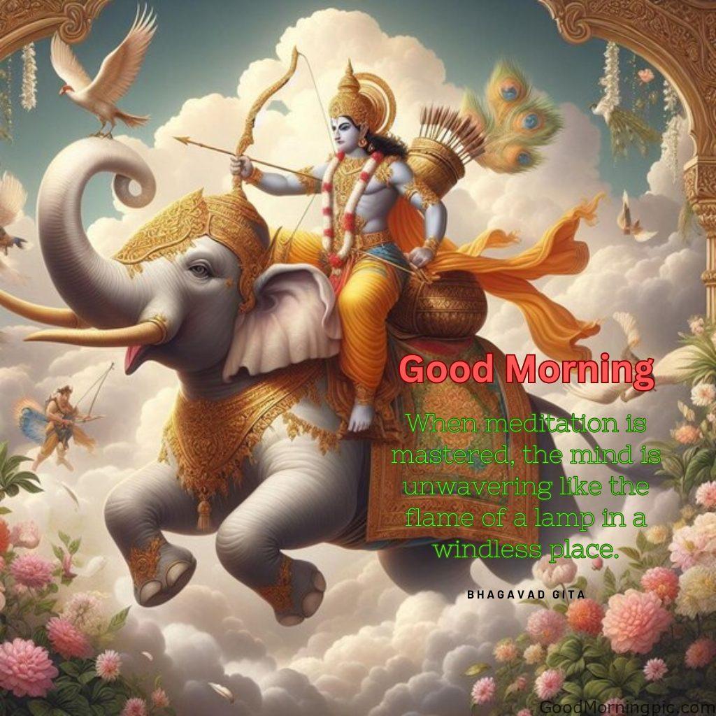 124+ Krishna Good Morning Images to Download and Share Daily 115 bhagavad gita good morning quotes 2 Krishna Good Morning Images