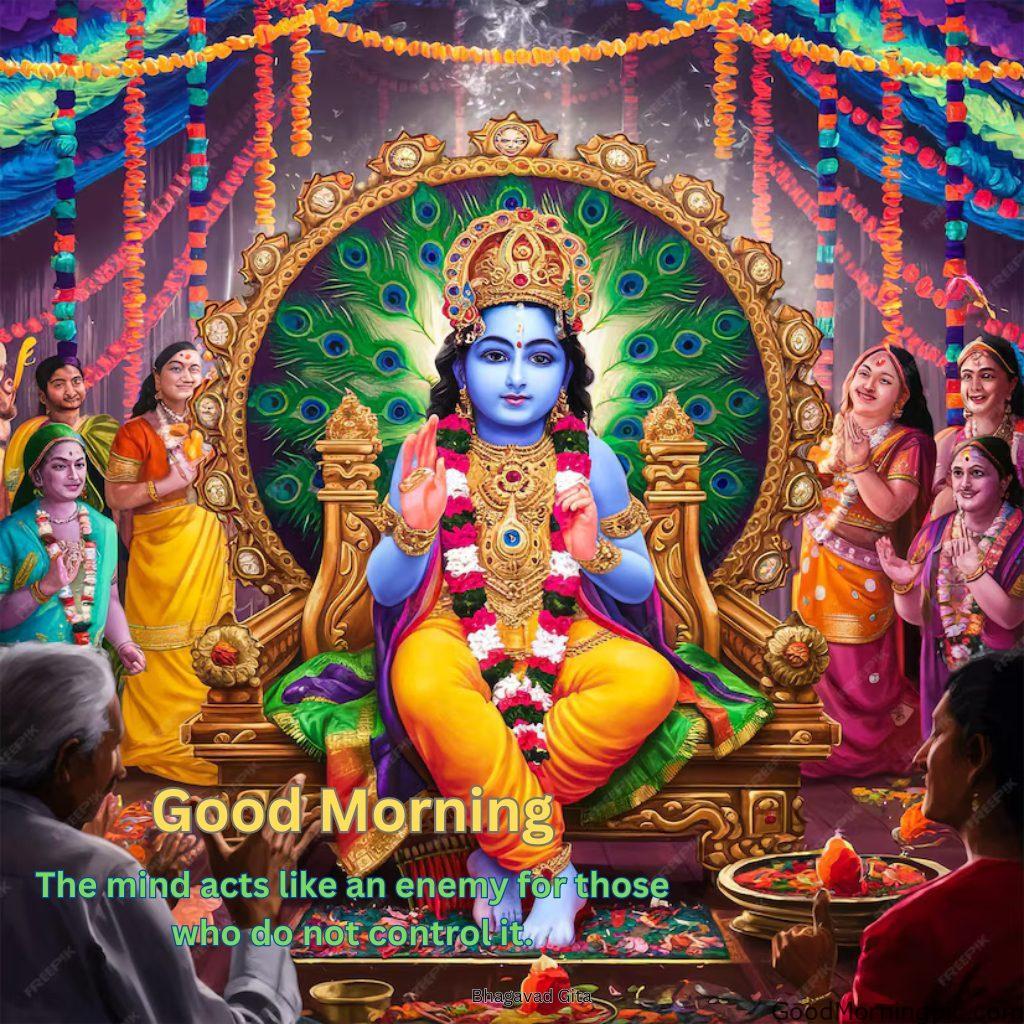 124+ Krishna Good Morning Images to Download and Share Daily 120 bhagavad gita good morning quotes 7 Krishna Good Morning Images