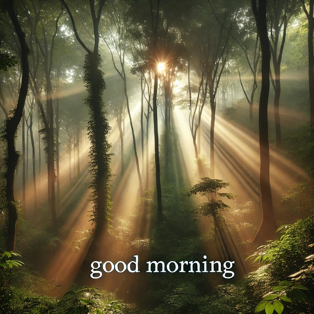 Nature Beautiful Good Morning Scenery Images 50 early morning forest with sunlight rays 5 good morning