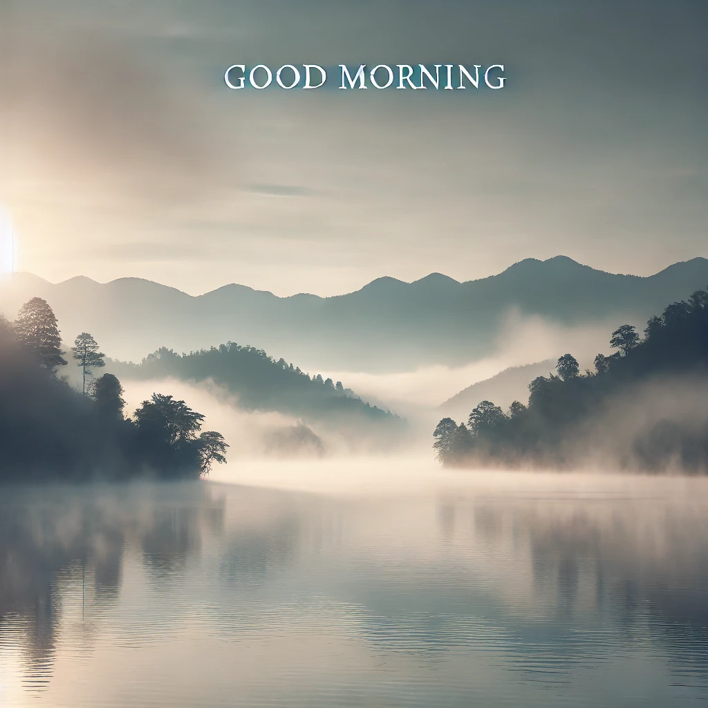 Nature Beautiful Good Morning Scenery Images 17 serene morning lake with misty background