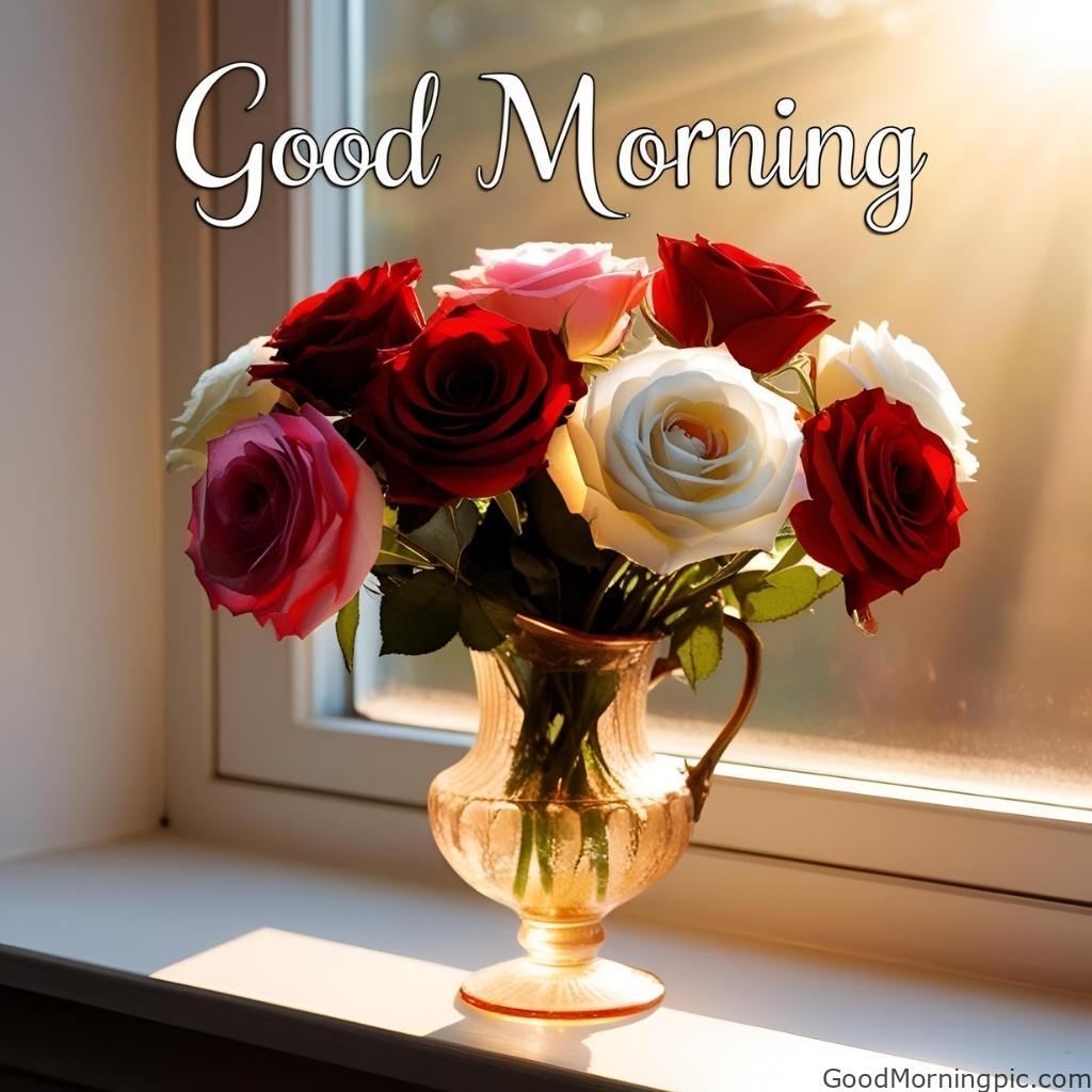 301+ Good Morning Flowers Images to Brighten Your Day 29 Flower Rose Good Morning Image 3 Good Morning Flowers Images