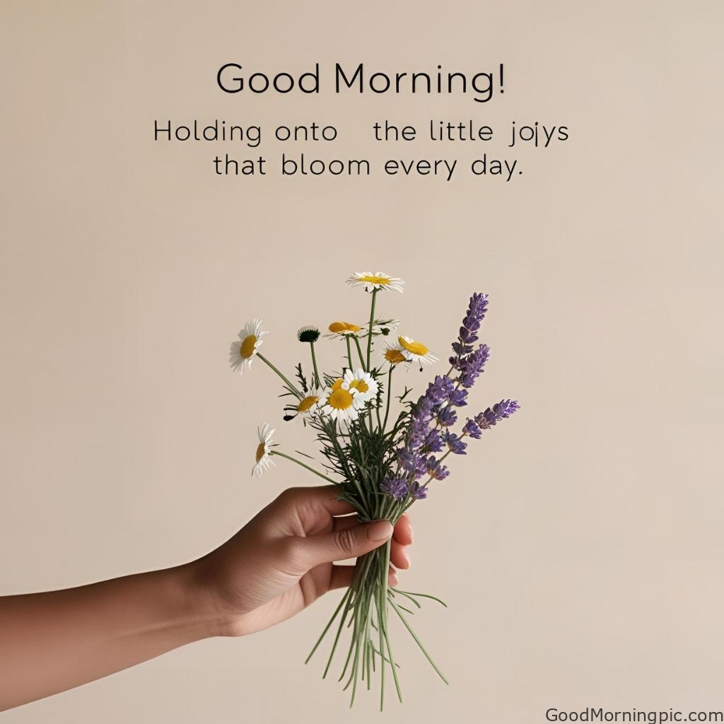 301+ Good Morning Flowers Images to Brighten Your Day 300 Flower in Hand Good Morning Image 2 Good Morning Flowers Images