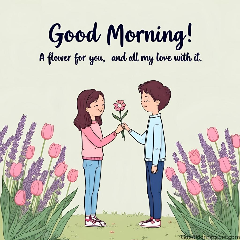301+ Good Morning Flowers Images to Brighten Your Day 296 Flowers Couple Good Morning Image 3 Good Morning Flowers Images