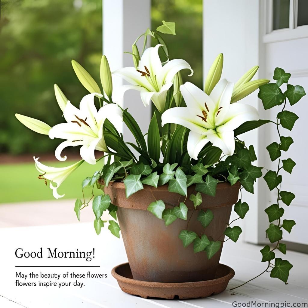 301+ Good Morning Flowers Images to Brighten Your Day 161 Good Morning Flower Pot Images 5 Good Morning Flowers Images