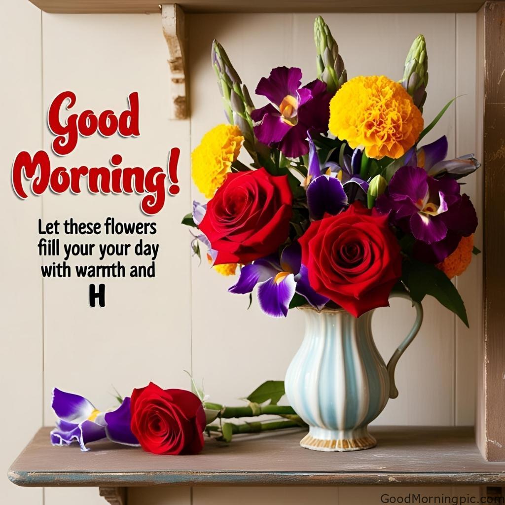 301+ Good Morning Flowers Images to Brighten Your Day 166 Good Morning Flower Vase Images 5 Good Morning Flowers Images