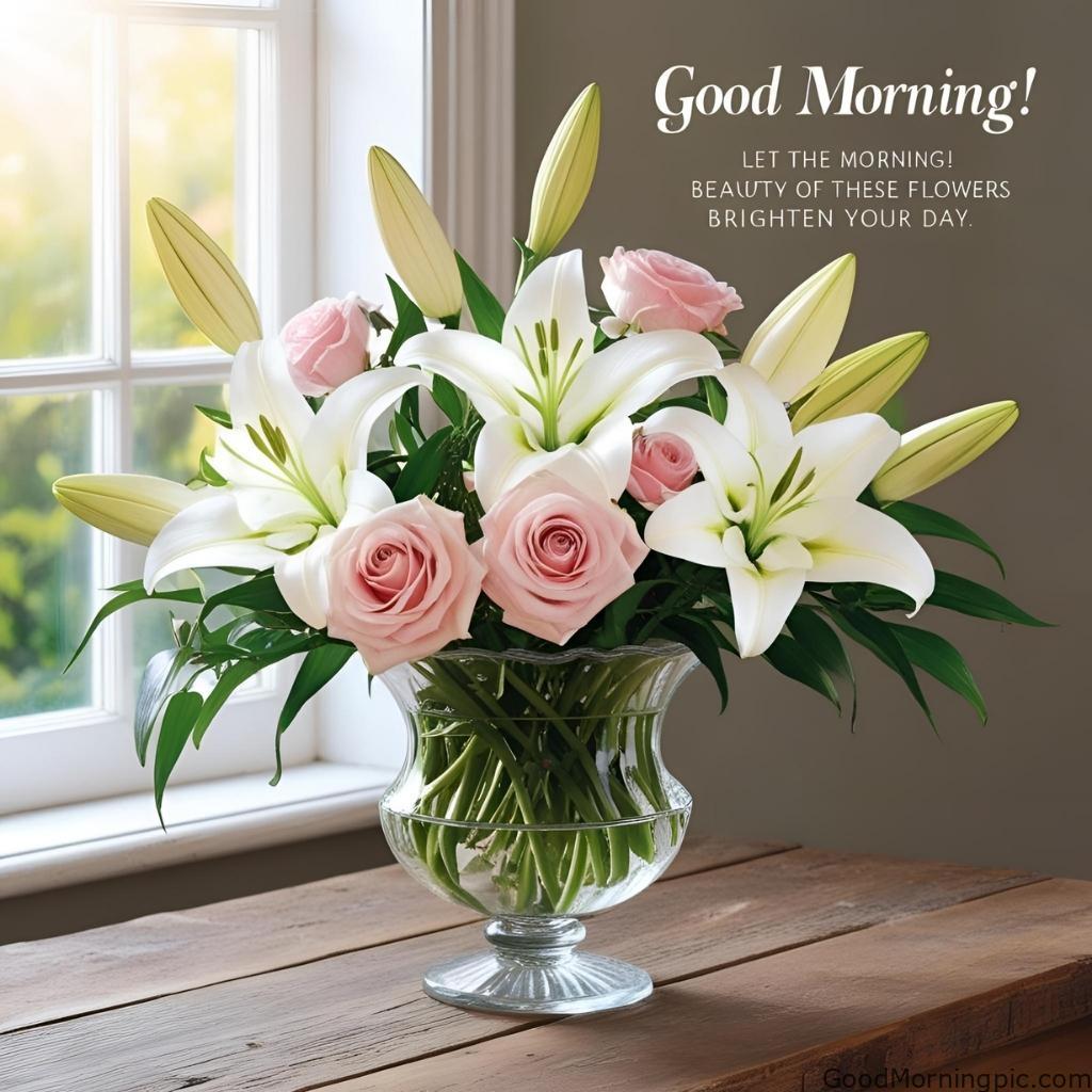 301+ Good Morning Flowers Images to Brighten Your Day 162 Good Morning Flower Vase Images Good Morning Flowers Images