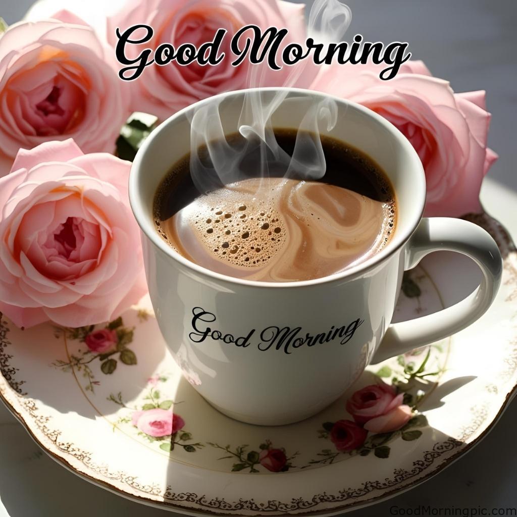 301+ Good Morning Flowers Images to Brighten Your Day 60 Good Morning Images with Coffee and Flowers 4 Good Morning Flowers Images