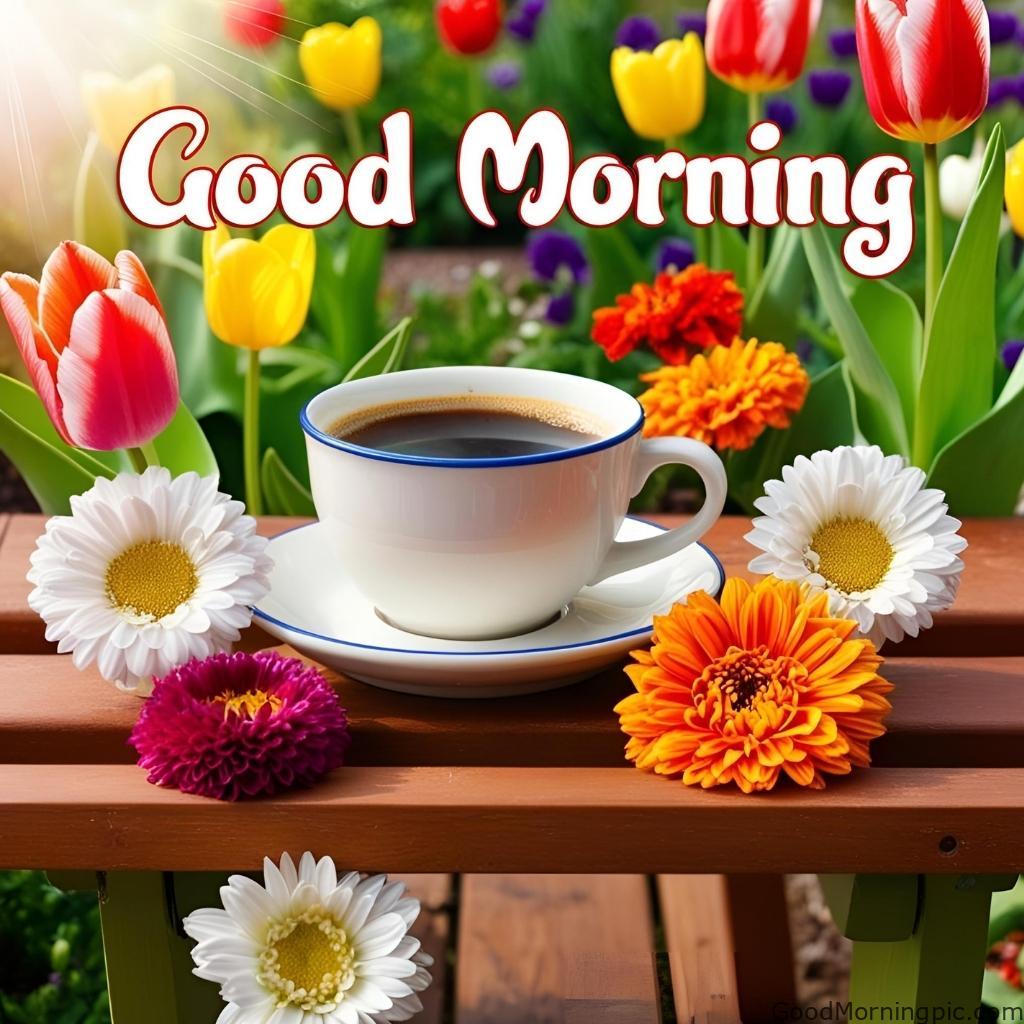 301+ Good Morning Flowers Images to Brighten Your Day 61 Good Morning Images with Coffee and Flowers 5 Good Morning Flowers Images