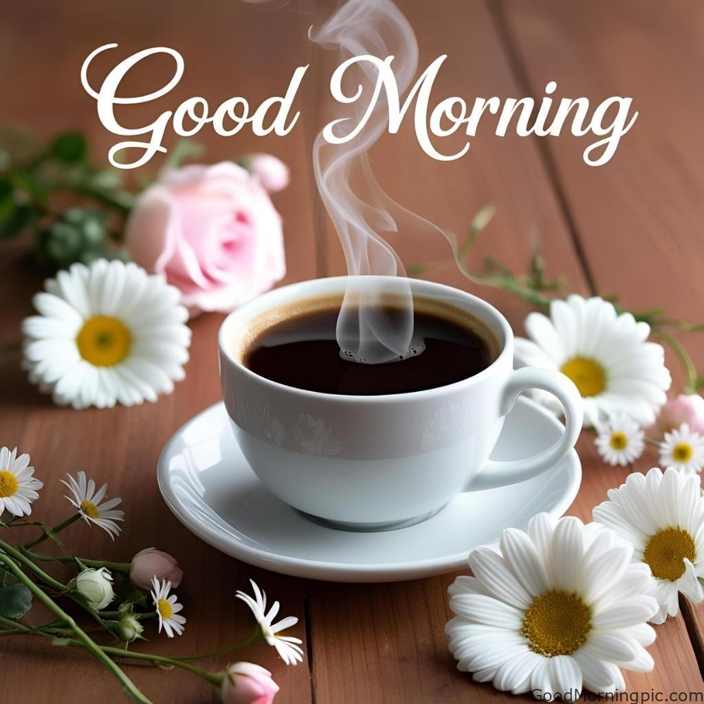 301+ Good Morning Flowers Images to Brighten Your Day 57 Good Morning Images with Coffee and Flowers Good Morning Flowers Images