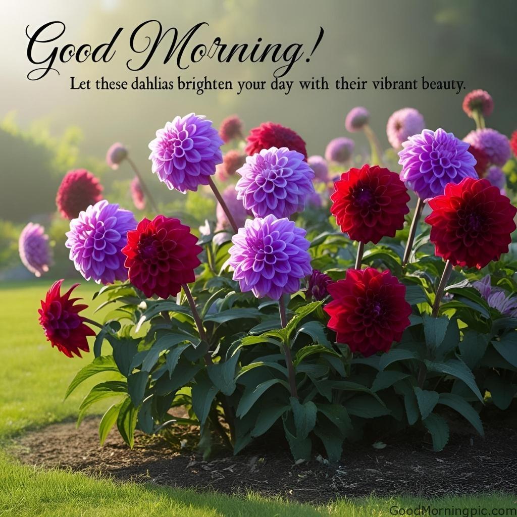 301+ Good Morning Flowers Images to Brighten Your Day 234 Good Morning Images with Dahlia Flowers 2 Good Morning Flowers Images