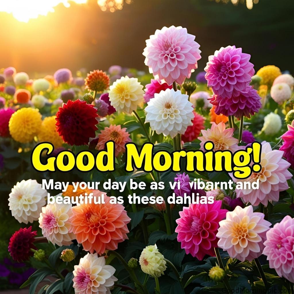 301+ Good Morning Flowers Images to Brighten Your Day 235 Good Morning Images with Dahlia Flowers 3 Good Morning Flowers Images