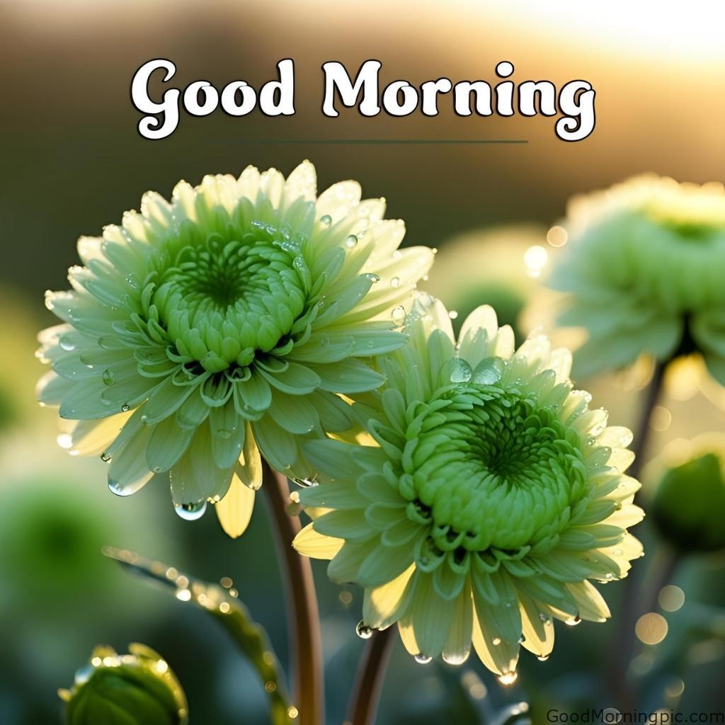 301+ Good Morning Flowers Images to Brighten Your Day 113 Good Morning Images with Green Flowers Good Morning Flowers Images