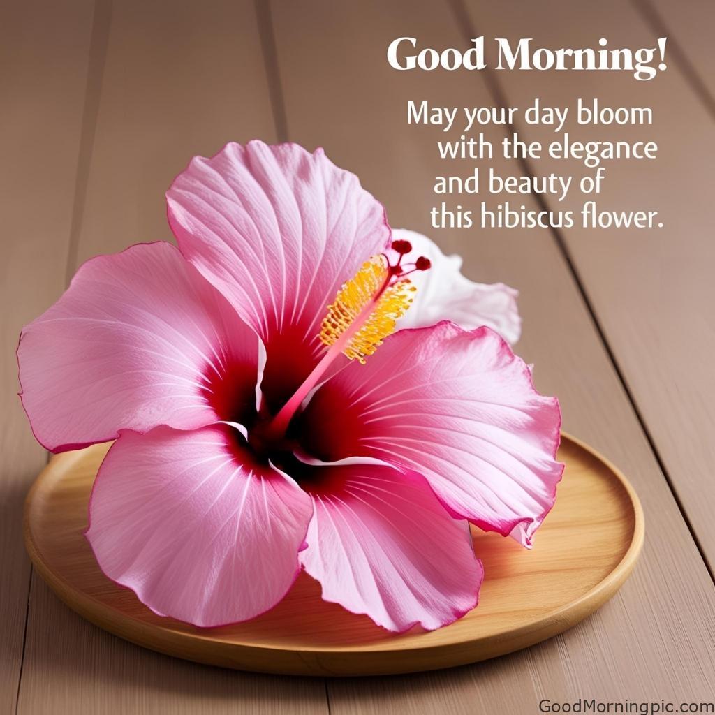 301+ Good Morning Flowers Images to Brighten Your Day 246 Good Morning Images with Hibiscus Flowers 4 Good Morning Flowers Images