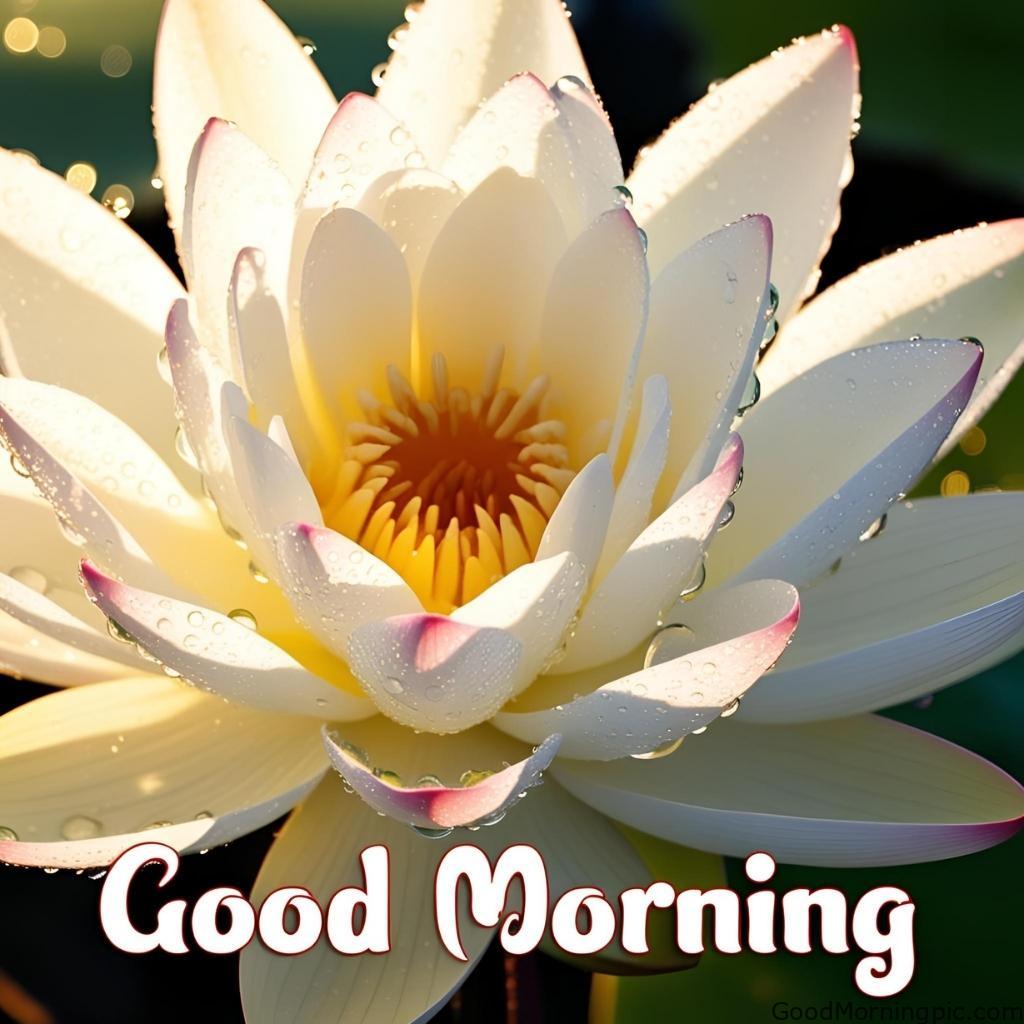 301+ Good Morning Flowers Images to Brighten Your Day 98 Good Morning Images with Lotus Flower 2 Good Morning Flowers Images