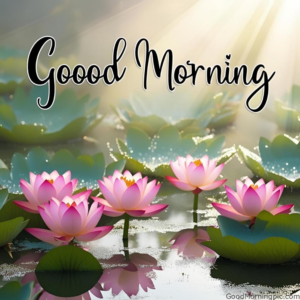 301+ Good Morning Flowers Images to Brighten Your Day 99 Good Morning Images with Lotus Flower 3 Good Morning Flowers Images