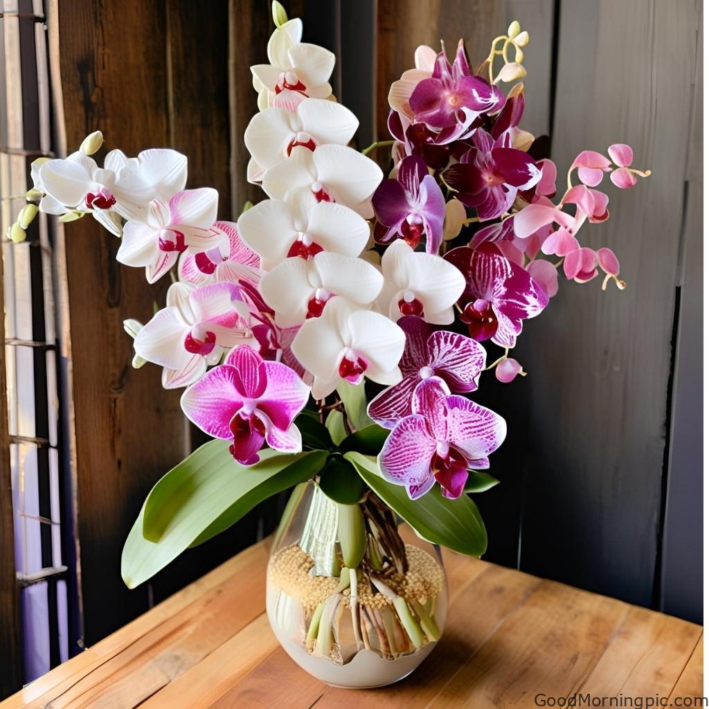 301+ Good Morning Flowers Images to Brighten Your Day 188 Good Morning Images with Orchid Flowers 2 Good Morning Flowers Images