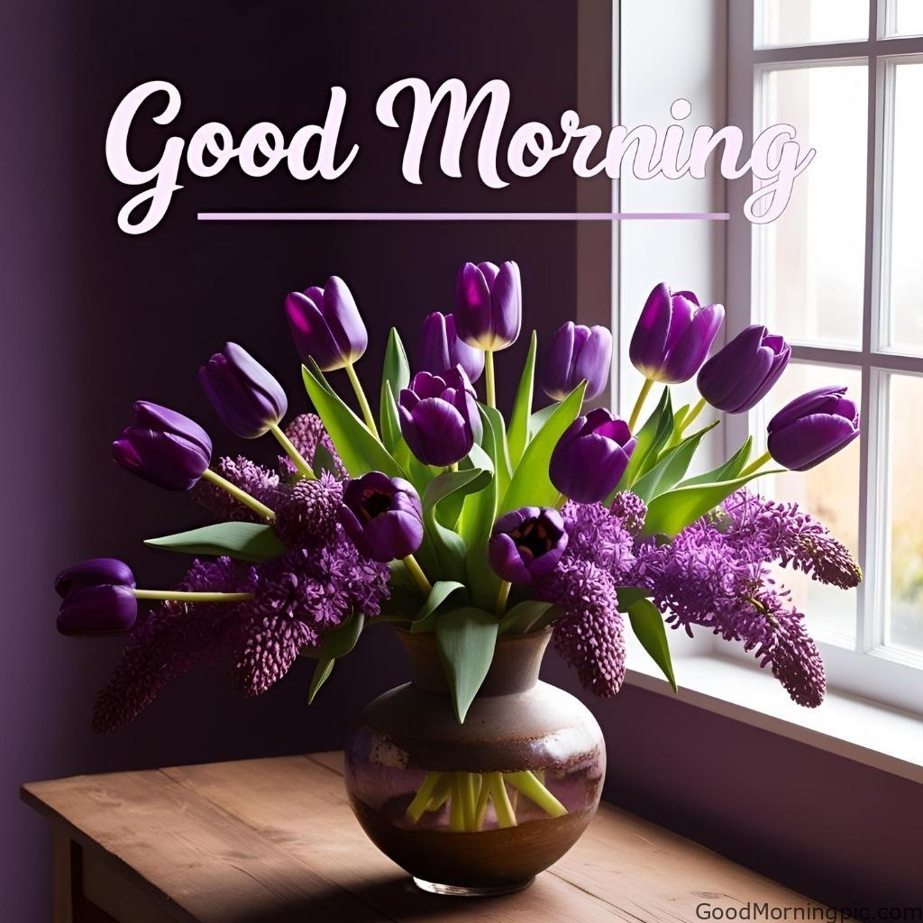 301+ Good Morning Flowers Images to Brighten Your Day 104 Good Morning Images with Purple Flowers 3 Good Morning Flowers Images