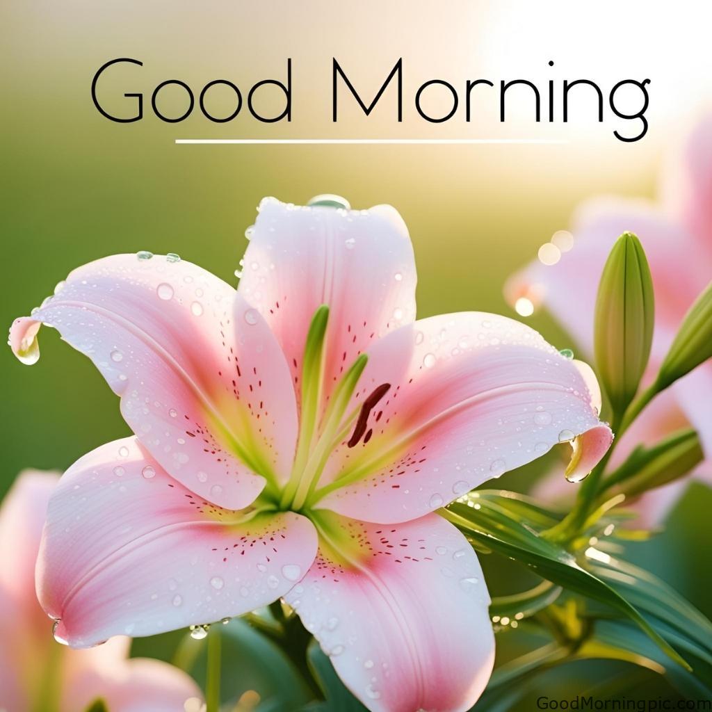 301+ Good Morning Flowers Images to Brighten Your Day 110 Good Morning Lily Flower Images 4 Good Morning Flowers Images
