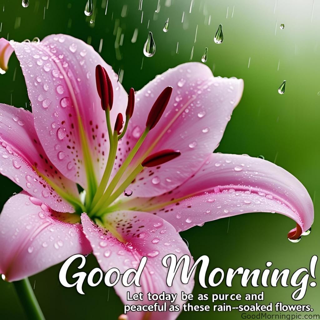 301+ Good Morning Flowers Images to Brighten Your Day 128 Good Morning Rain Flower Images 2 Good Morning Flowers Images