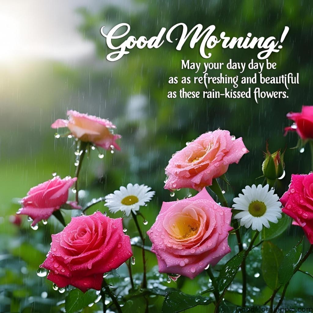 301+ Good Morning Flowers Images to Brighten Your Day 127 Good Morning Rain Flower Images Good Morning Flowers Images