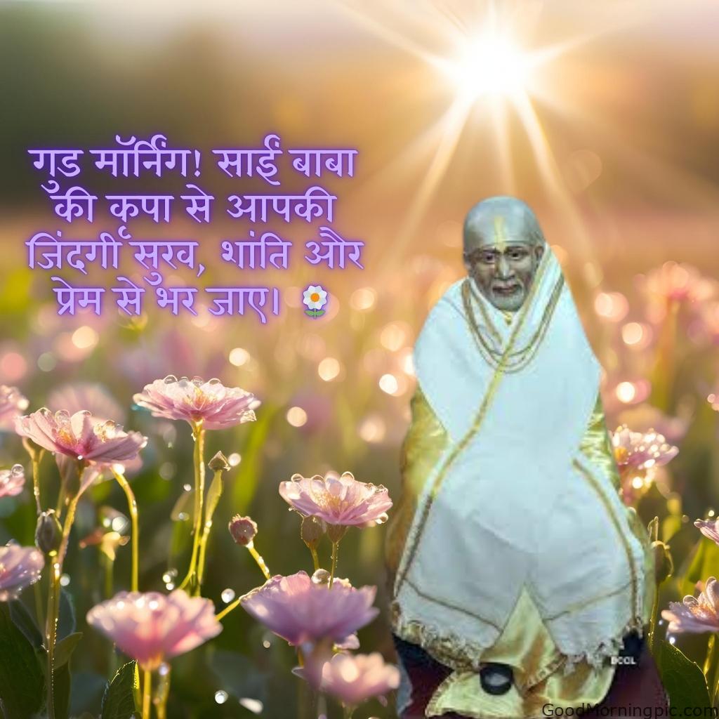105+ Sai Baba Good Morning Images – Divine Blessings for a Peaceful Day 18 Good Morning Sai Baba Wishes and Blessings in Hindi 2 Sai Baba