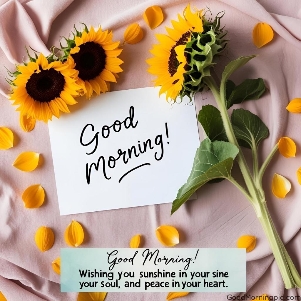301+ Good Morning Flowers Images to Brighten Your Day 267 Good Morning Sunflowers Images 5 Good Morning Flowers Images