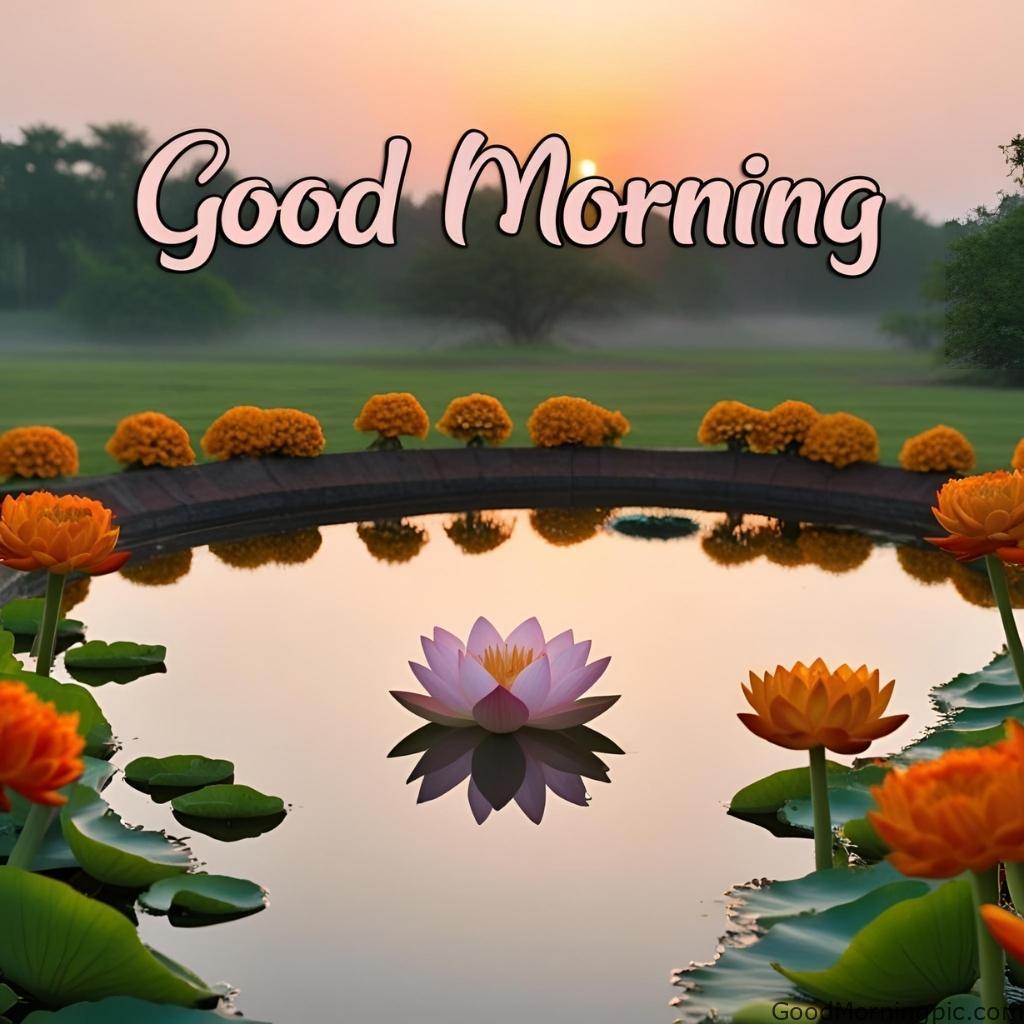 301+ Good Morning Flowers Images to Brighten Your Day 32 Marigold Good Morning Lotus Flower Images Good Morning Flowers Images
