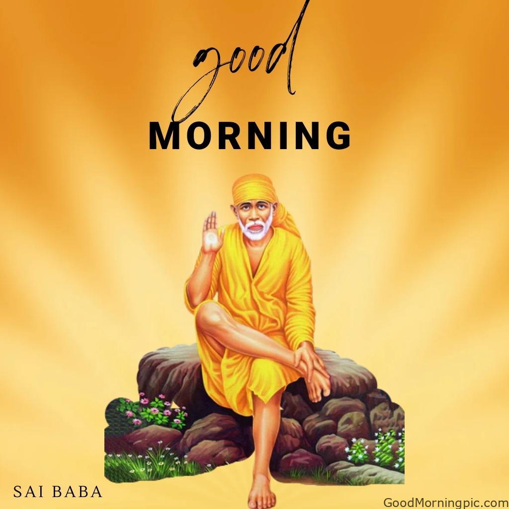 105+ Sai Baba Good Morning Images – Divine Blessings for a Peaceful Day 2 Sai Baba Good Morning HD Images Sai Baba