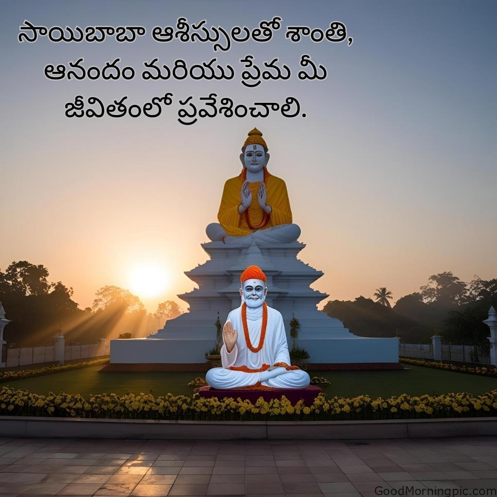 105+ Sai Baba Good Morning Images – Divine Blessings for a Peaceful Day 39 Sai Baba Good Morning Images Telugu 2 Sai Baba