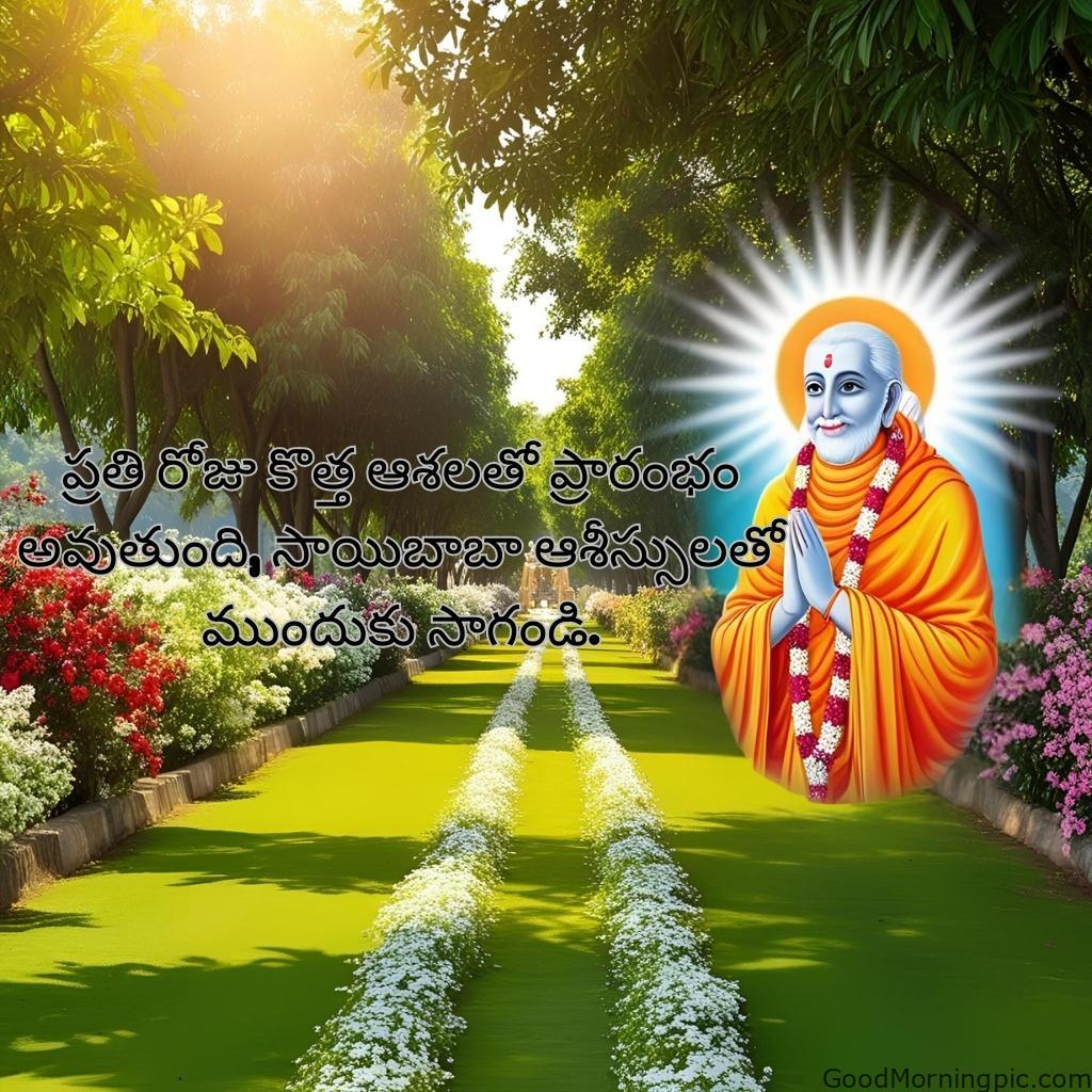 105+ Sai Baba Good Morning Images – Divine Blessings for a Peaceful Day 40 Sai Baba Good Morning Images Telugu 3 Sai Baba
