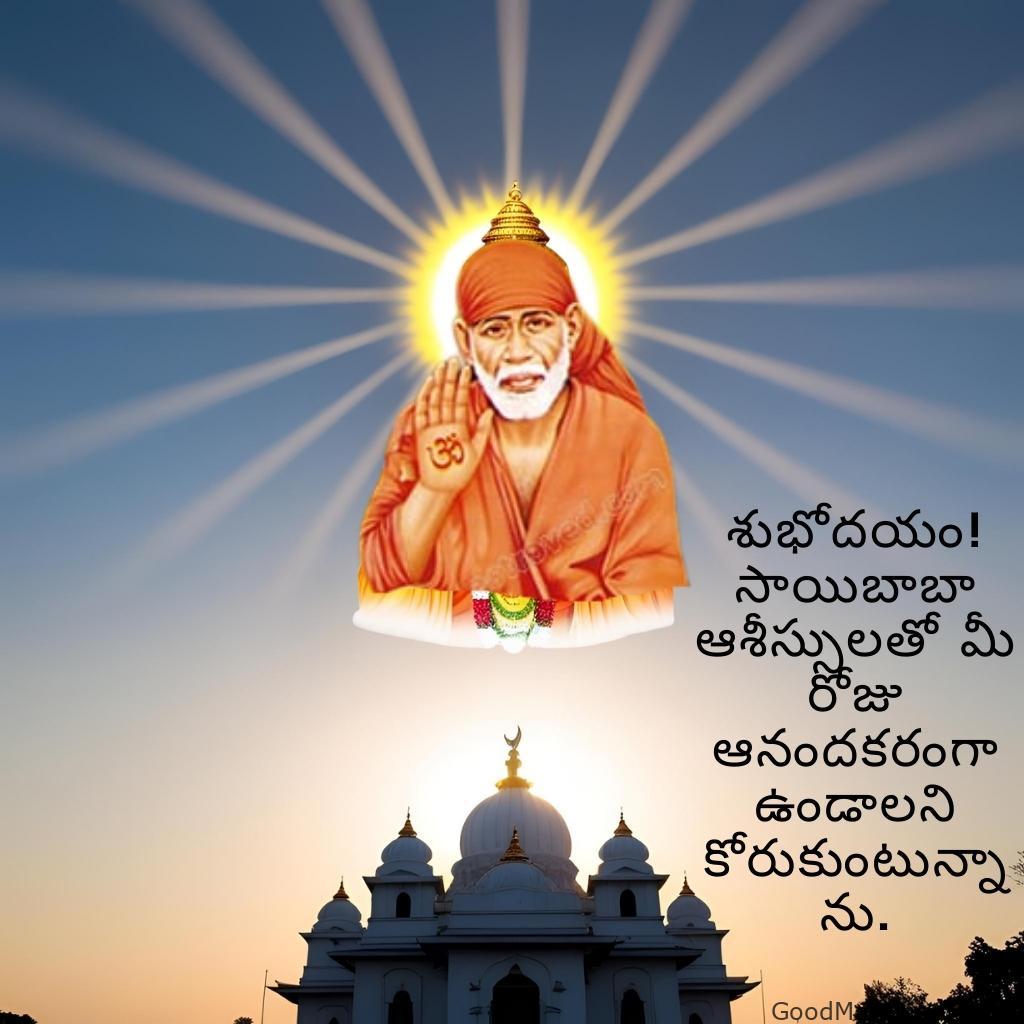 105+ Sai Baba Good Morning Images – Divine Blessings for a Peaceful Day 38 Sai Baba Good Morning Images Telugu Sai Baba