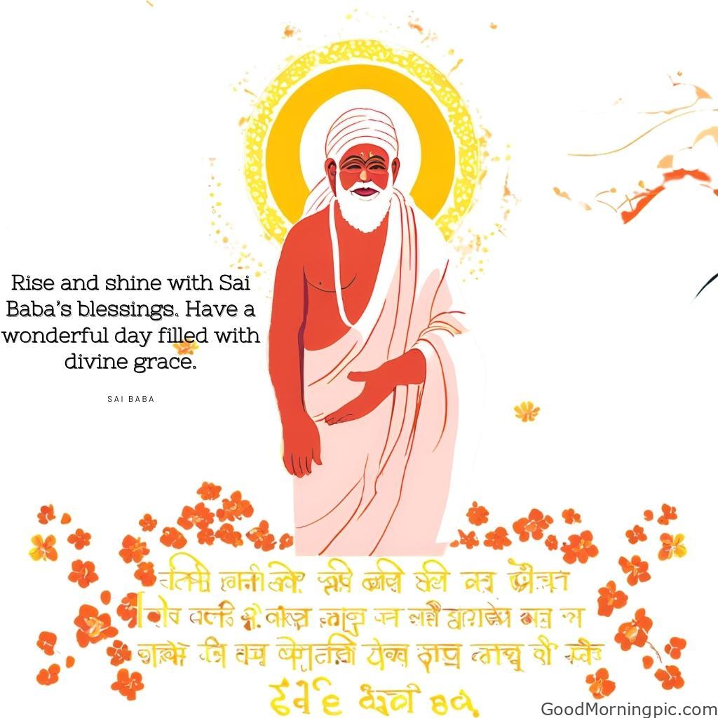 105+ Sai Baba Good Morning Images – Divine Blessings for a Peaceful Day 13 Sai Baba Good Morning Wishes 2 Sai Baba